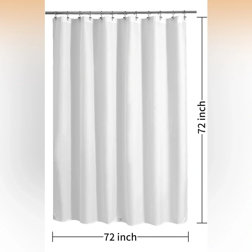 LIVE NUDES neon shower curtain, fabric liner & shower rings. Brand new